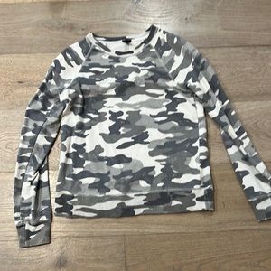 J Crew camo crew neck sweatshirt